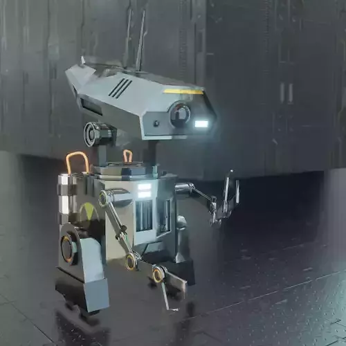 Mini Robot   Low-poly 3D model
