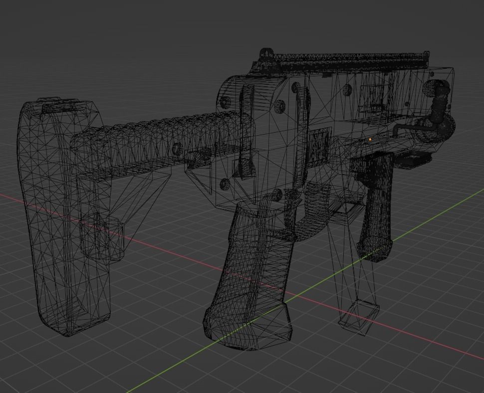 Free Custom Submachine Gun  Free 3D model_5