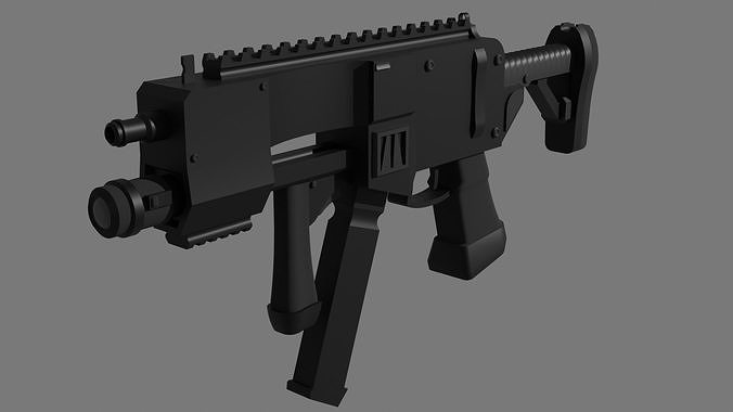 Free Custom Submachine Gun  Free 3D model