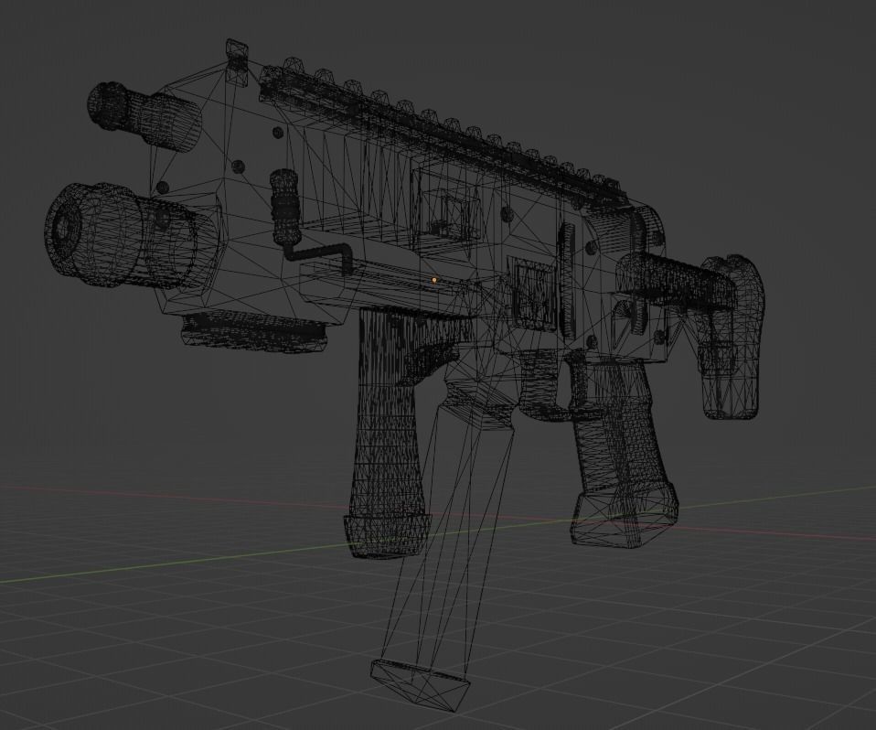 Free Custom Submachine Gun  Free 3D model_4
