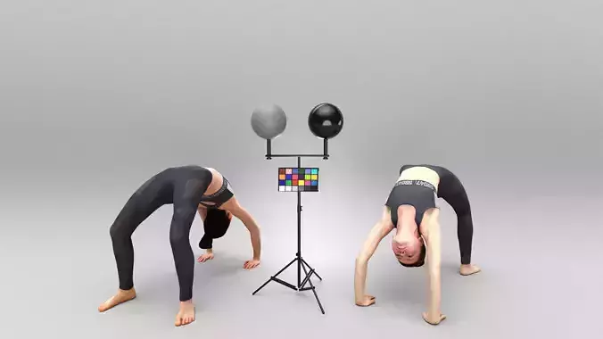 Young sports woman doing bridge exercise 448