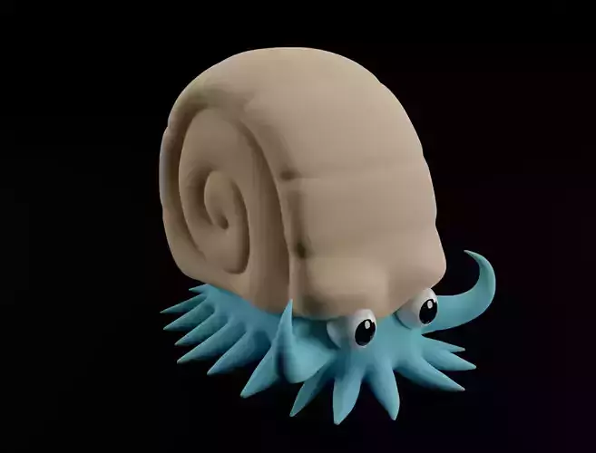 Amonyte pokemon 3D model for 3D print sculpting