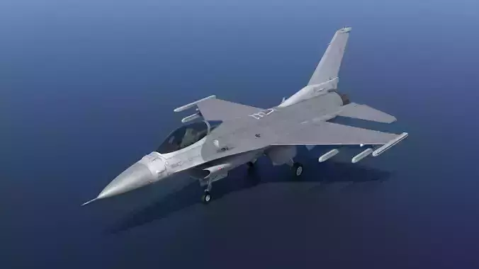 General Dynamics F-16 Fighting Falcon Low-poly 3D model