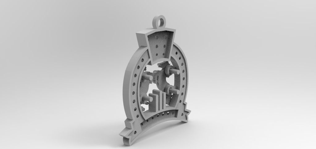 dije herradura caballo  3D print model_4