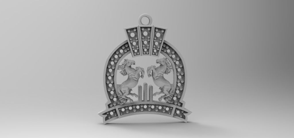 dije herradura caballo  3D print model_3