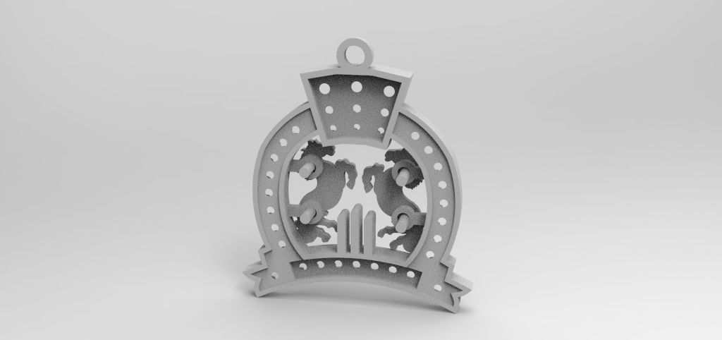 dije herradura caballo  3D print model_5