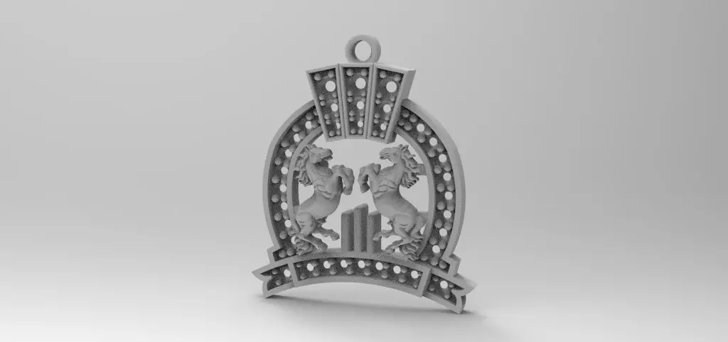 dije herradura caballo  3D print model_0