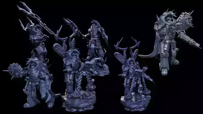 Grimdark beetle themed sorcerer lord in heavy terminator armour