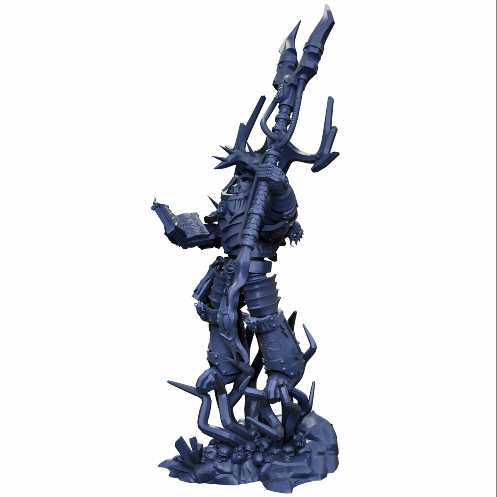 Grimdark beetle themed sorcerer lord in heavy terminator armour 3D print model_20