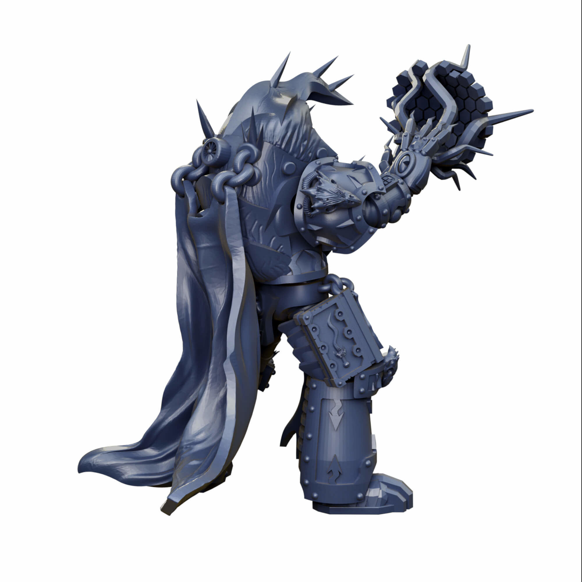 Grimdark beetle themed sorcerer lord in heavy terminator armour 3D print model_30