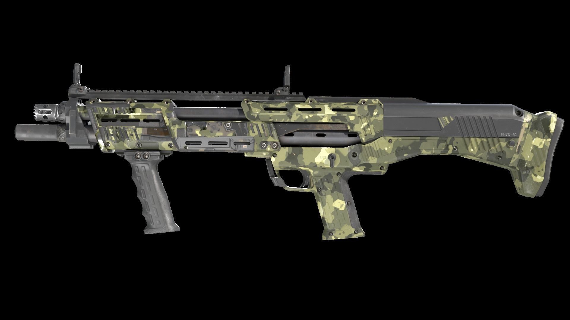 DP12 Shotgun Jungle Texture Low-poly 3D model_1