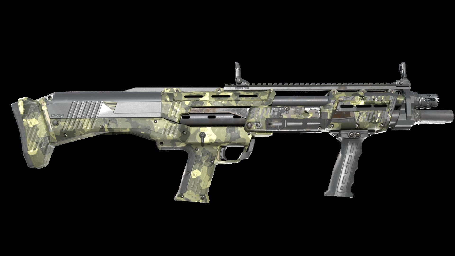 DP12 Shotgun Jungle Texture Low-poly 3D model_5