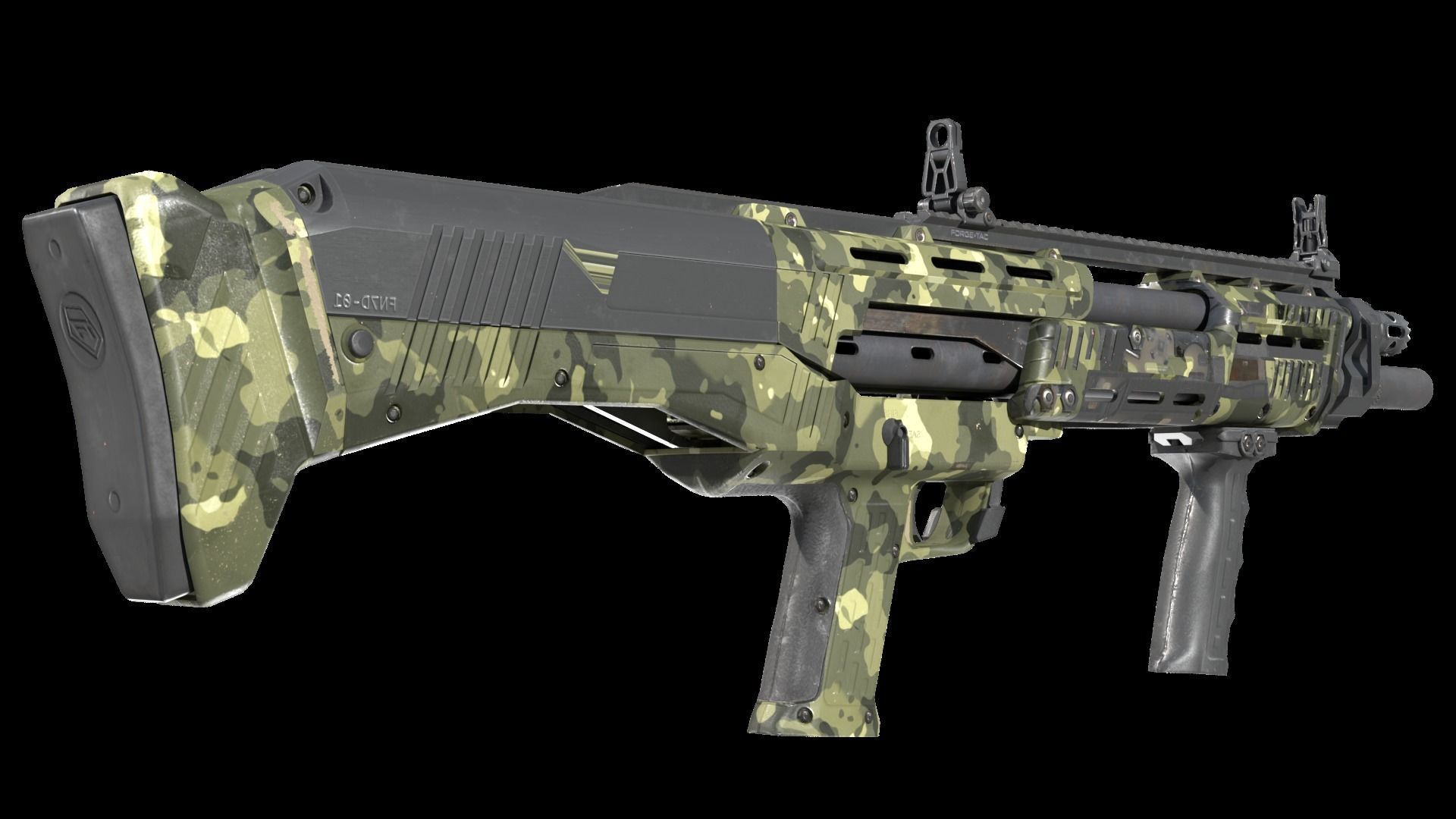 DP12 Shotgun Jungle Texture Low-poly 3D model_4