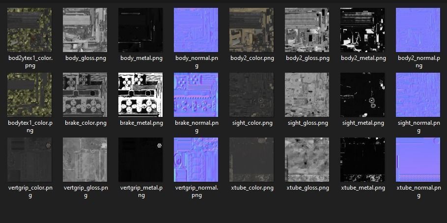 DP12 Shotgun Jungle Texture Low-poly 3D model_7