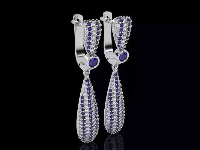 Earrings with stones