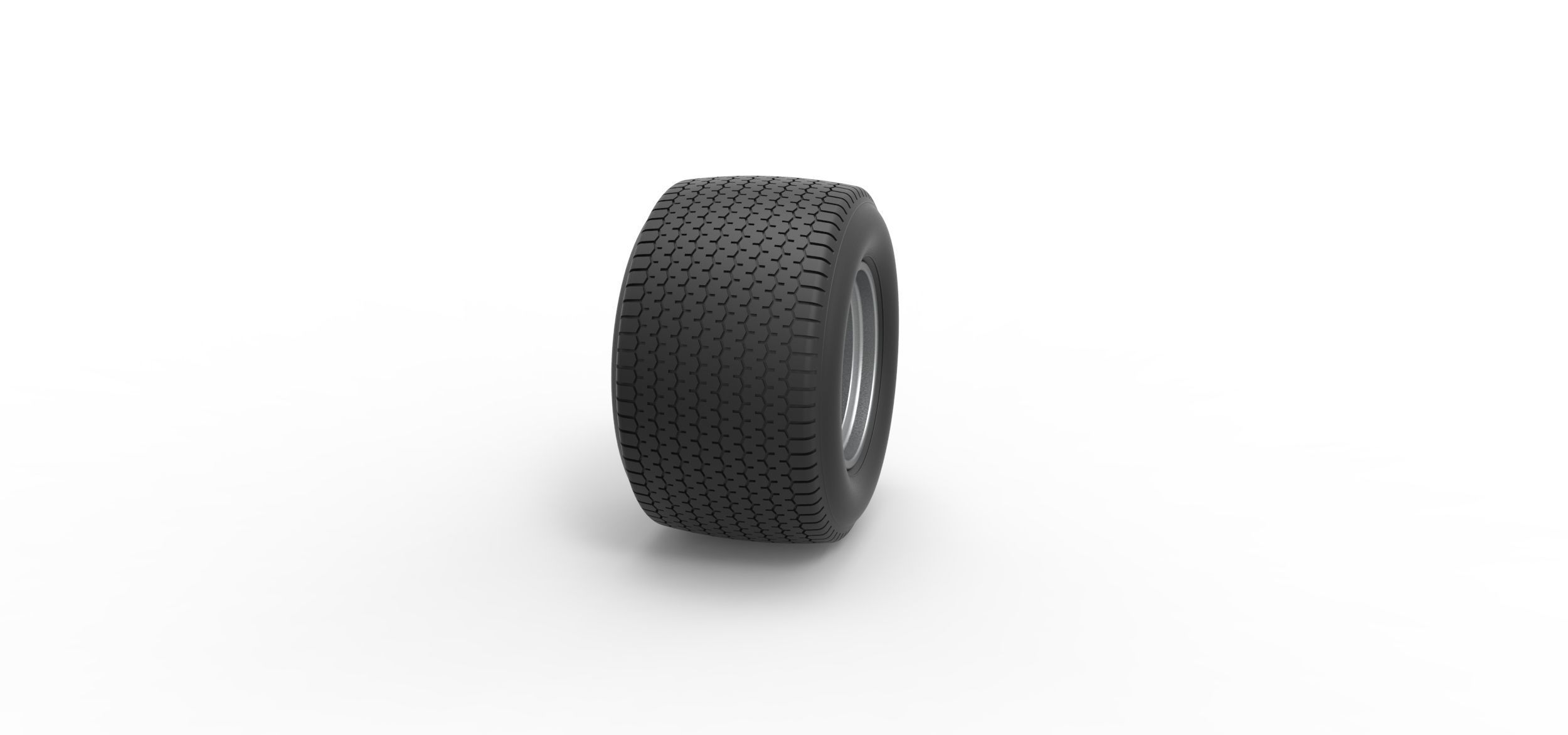 Rear Wheel of Northeast Dirt Modified stock car Scale 1 to 25 3D print model_2