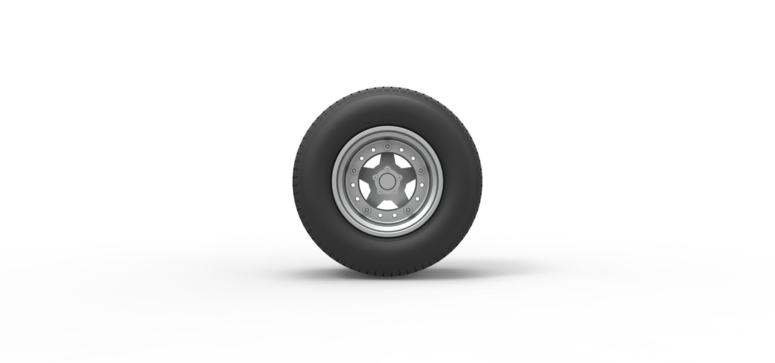 Rear Wheel of Northeast Dirt Modified stock car Scale 1 to 25 3D print model_4