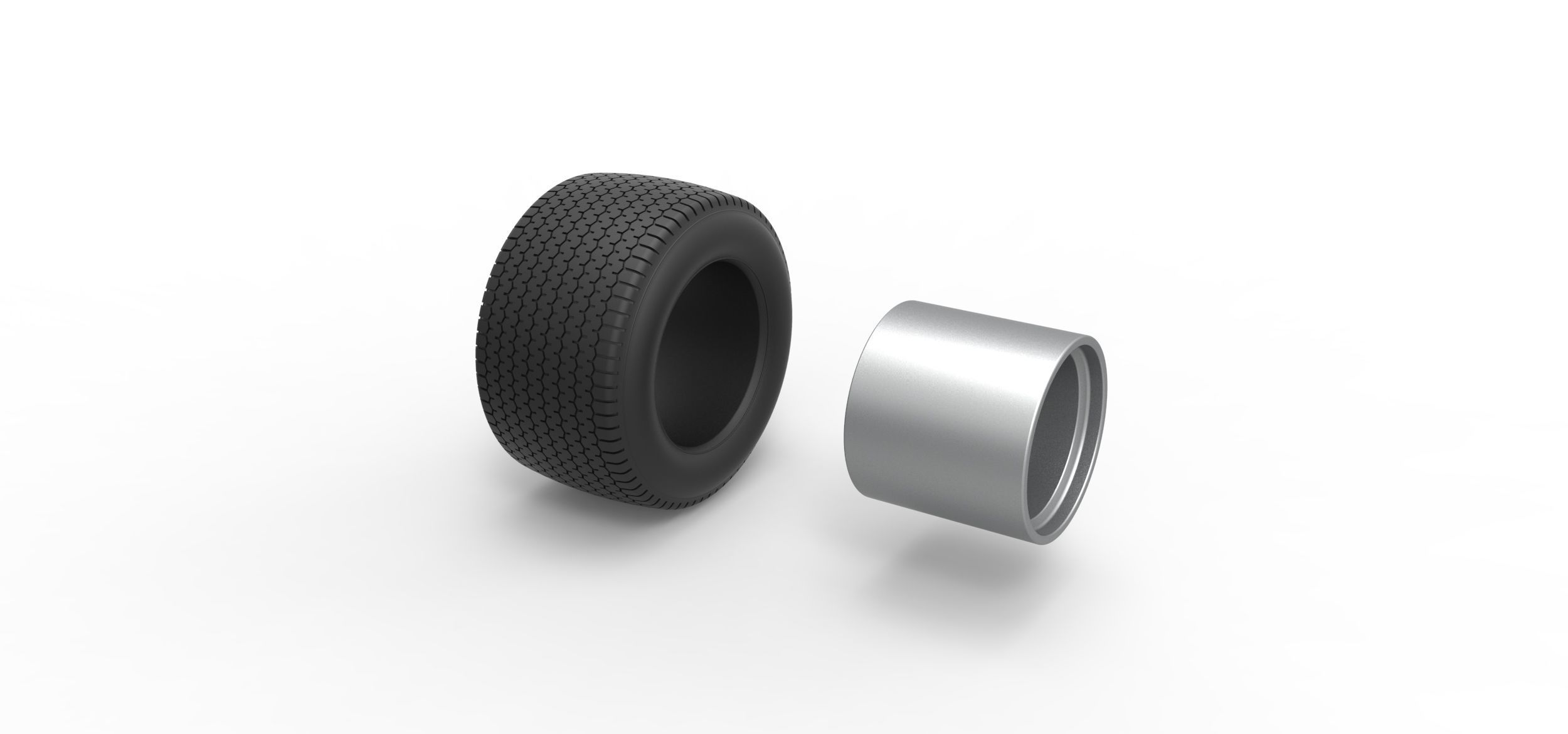 Rear Wheel of Northeast Dirt Modified stock car Scale 1 to 25 3D print model_9