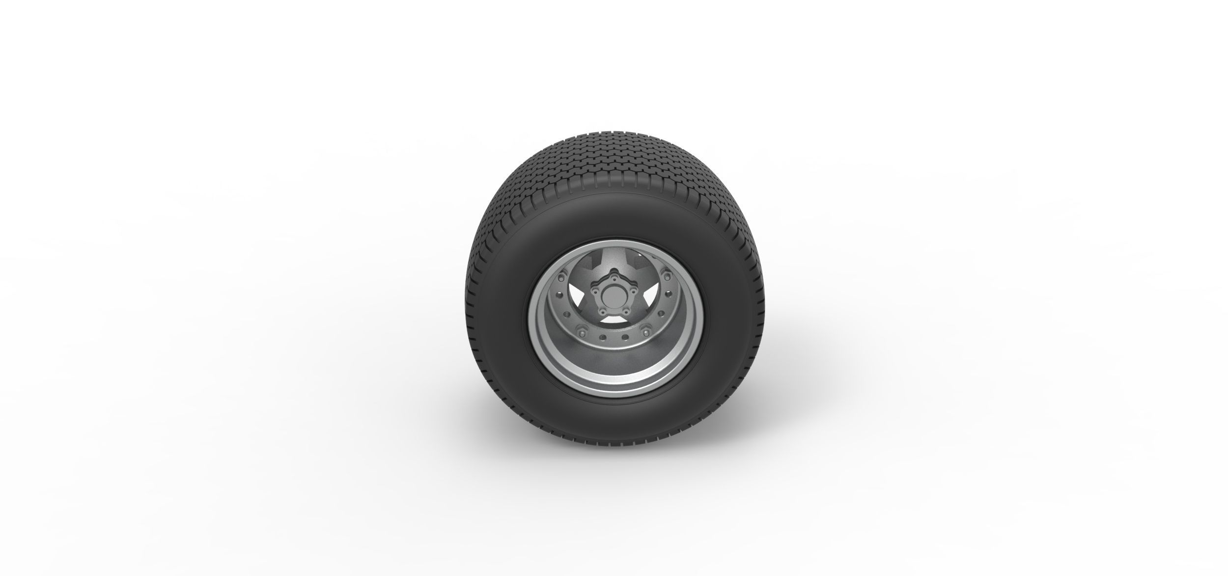 Rear Wheel of Northeast Dirt Modified stock car Scale 1 to 25 3D print model_5