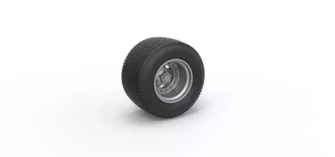 Rear Wheel of Northeast Dirt Modified stock car Scale 1 to 25