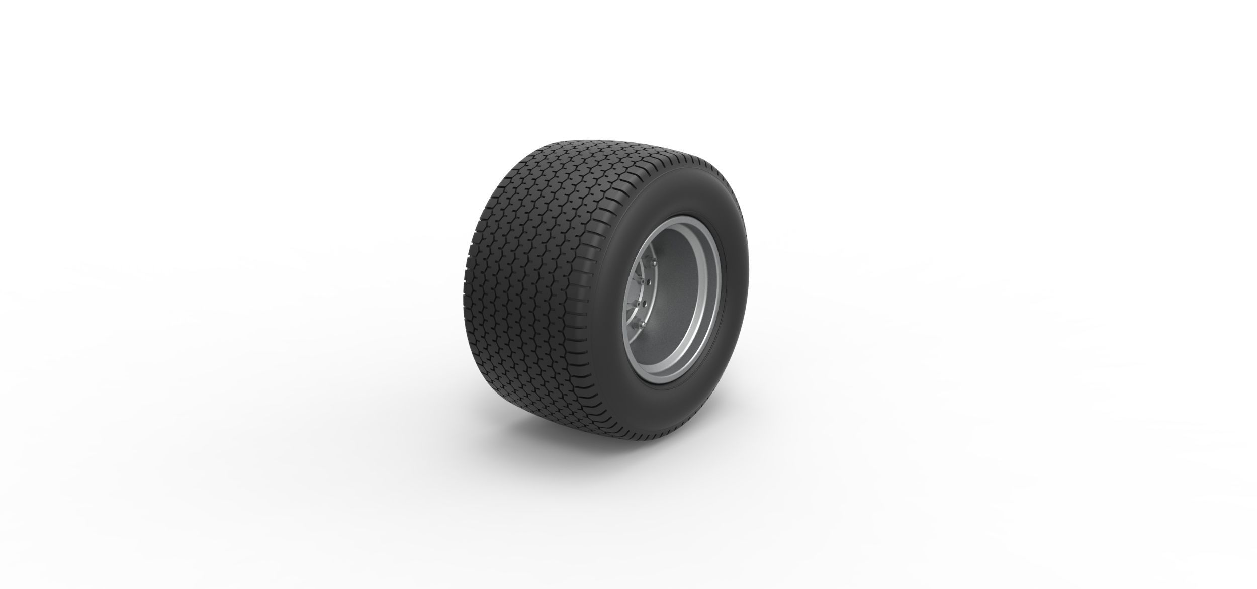 Rear Wheel of Northeast Dirt Modified stock car Scale 1 to 25 3D print model_1