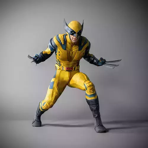 Wolverine  Rigged 3D model