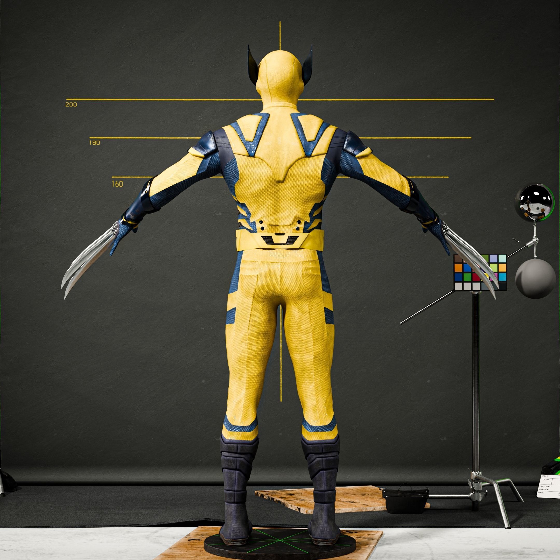 Wolverine Rigged 3D model_3