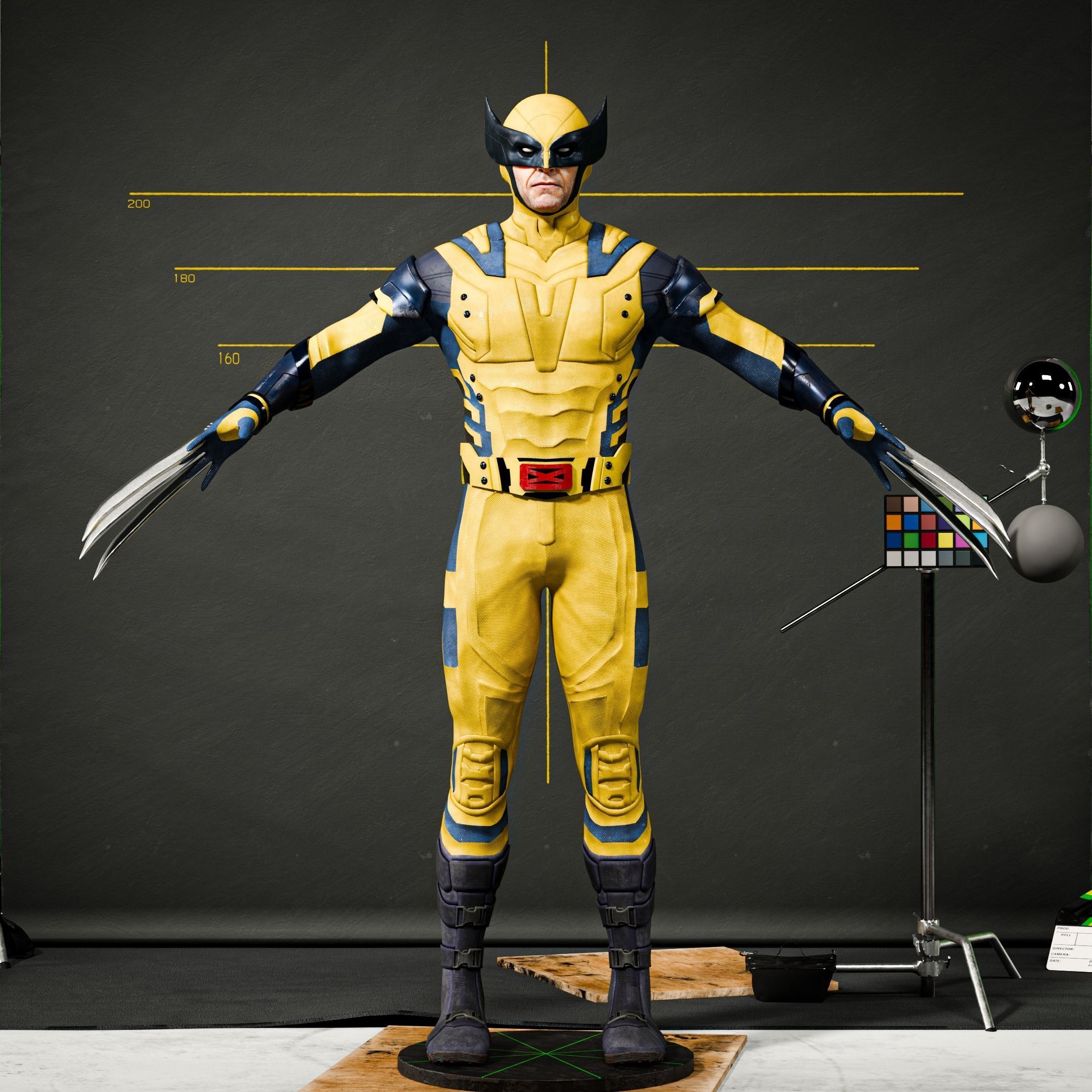 Wolverine Rigged 3D model_1