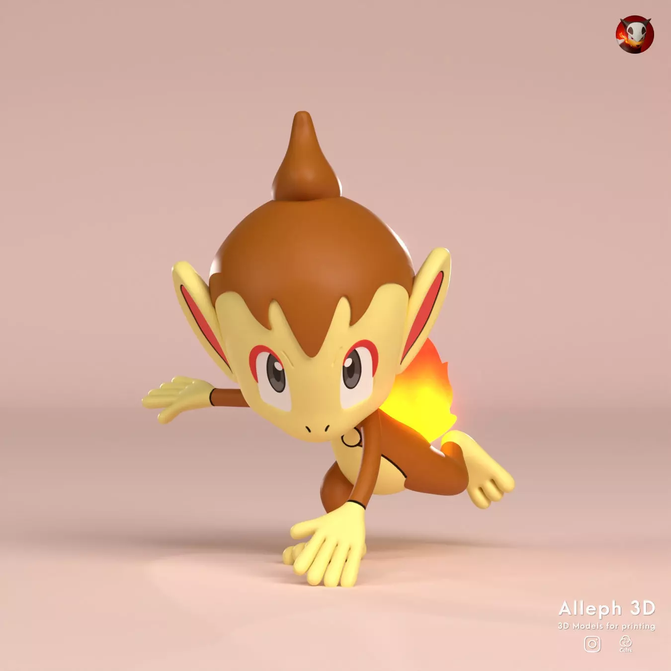 pokemon chimchar 3D print model_0