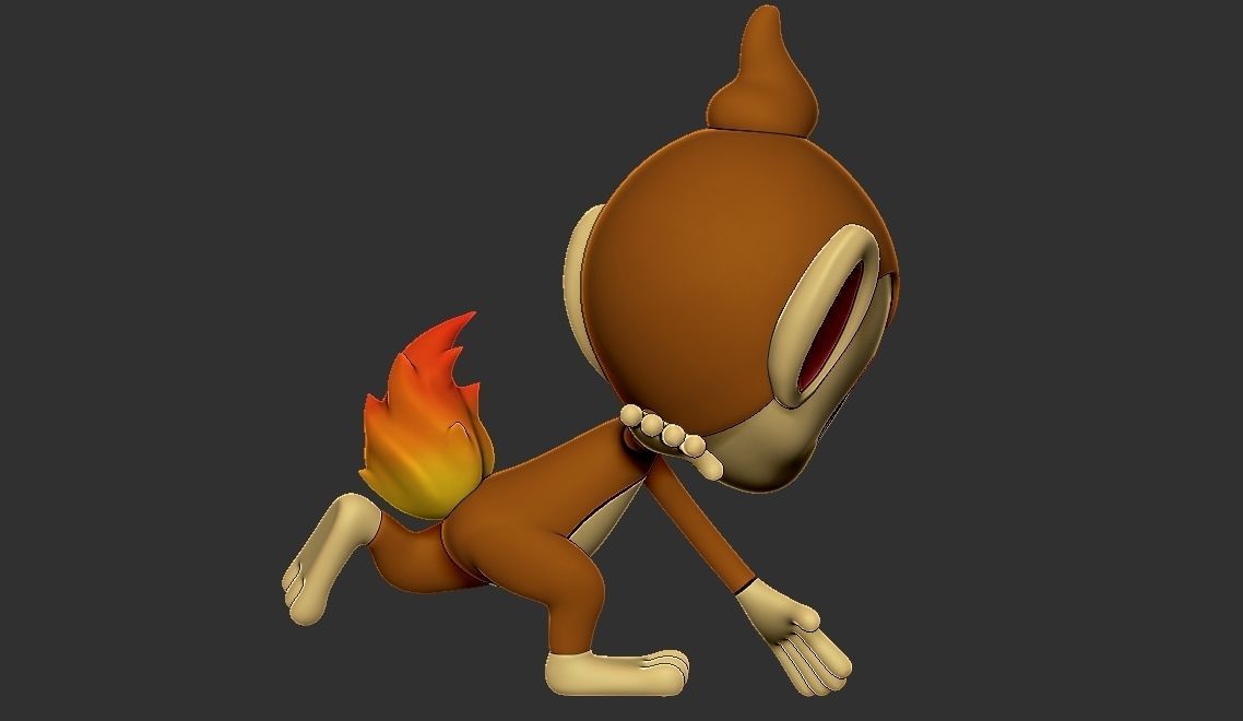 pokemon chimchar 3D print model_5