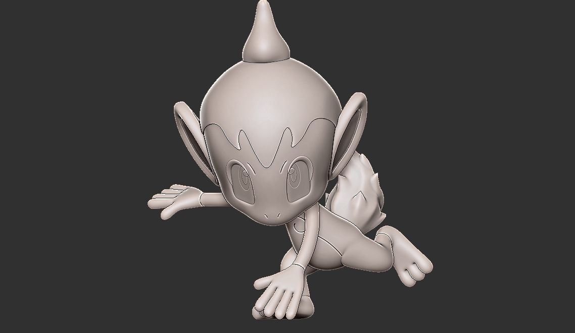pokemon chimchar 3D print model_2