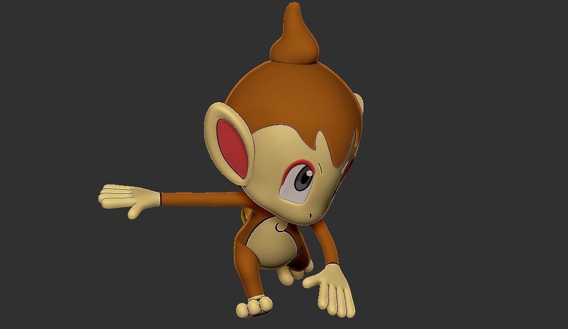 pokemon chimchar 3D print model_3