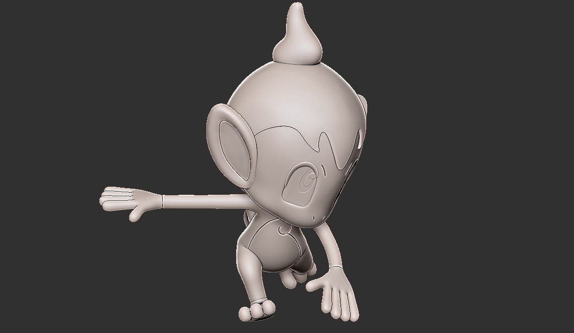 pokemon chimchar 3D print model_4