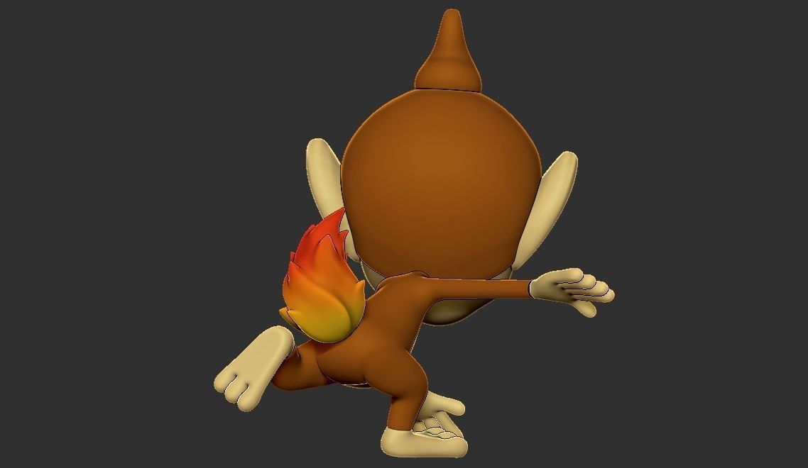 pokemon chimchar 3D print model_7