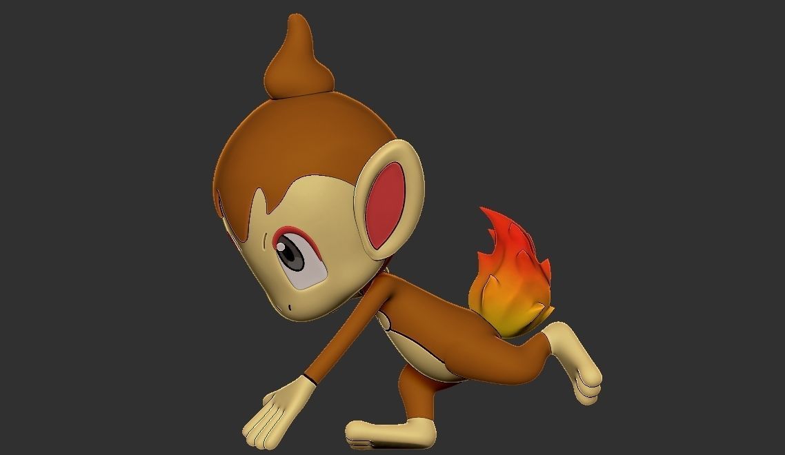 pokemon chimchar 3D print model_9