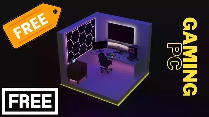 Gaming PC Free 3D model