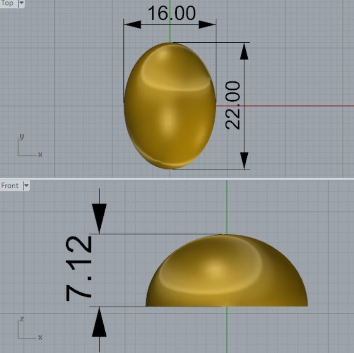 Ring with patterns cabochon 3D print model_7