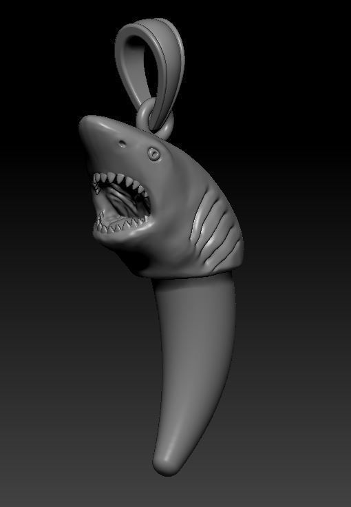 Pendant Shark 3D print model_2