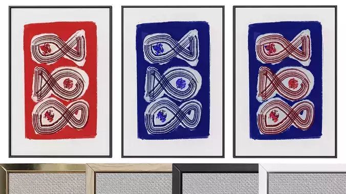 3 Abstract Frames Set 11 3D model