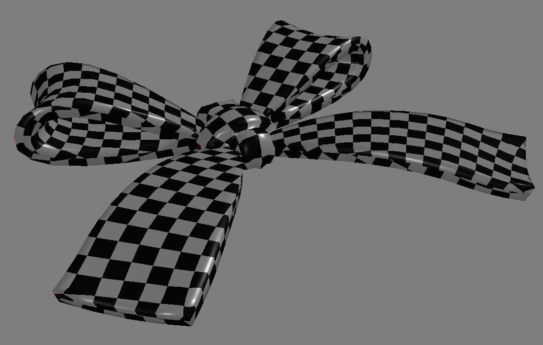 Gift bow Low-poly 3D model_3