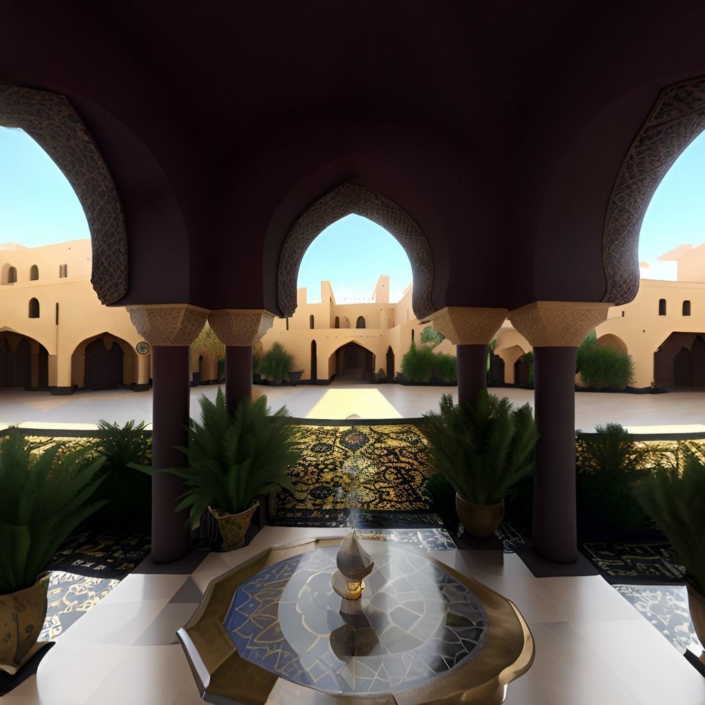 HDRI Skybox Moroccan Style Low-poly 3D model_2