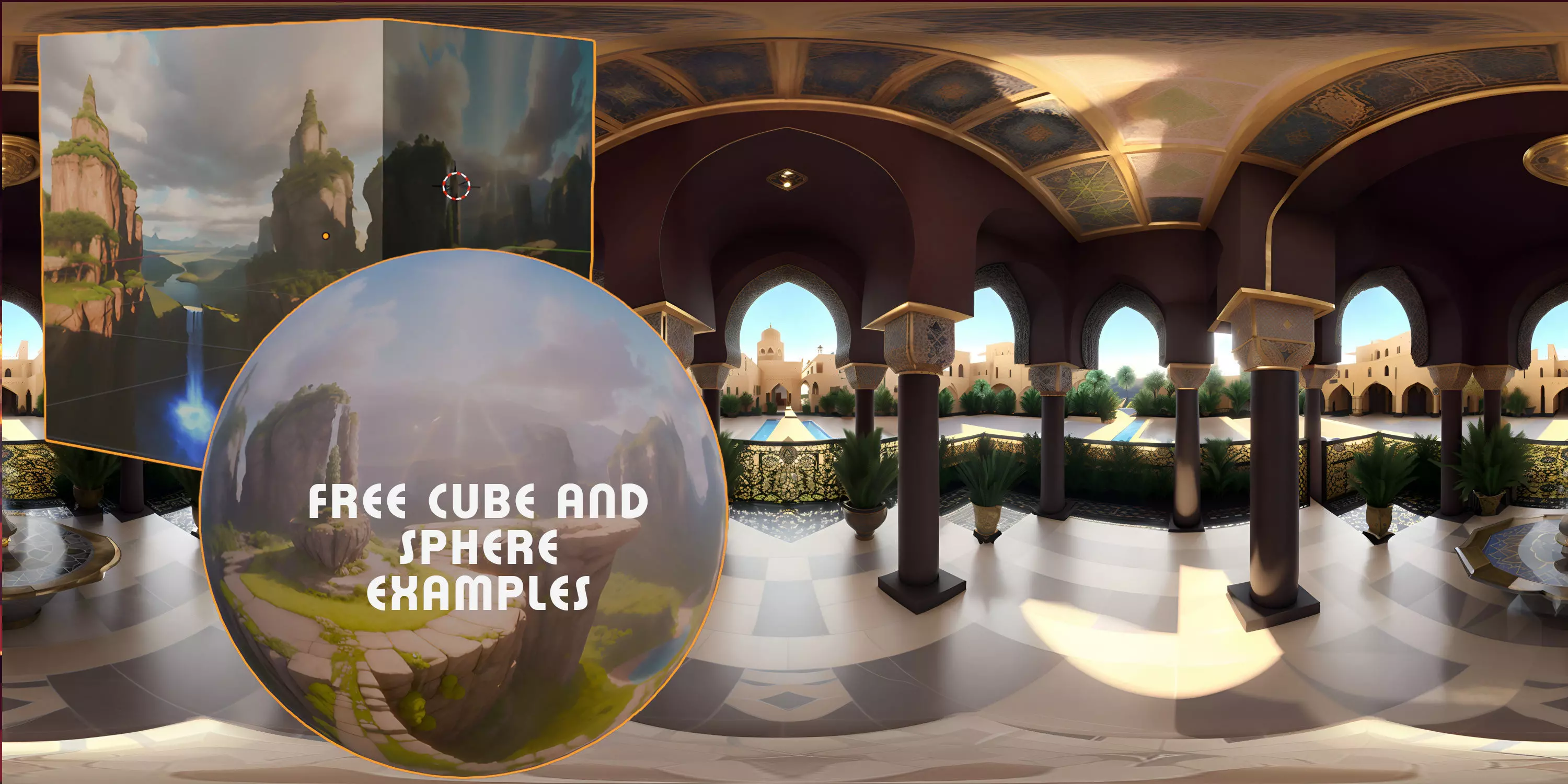 HDRI Skybox Moroccan Style Low-poly 3D model_0