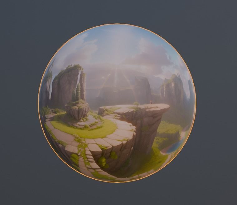 HDRI Skybox Moroccan Style Low-poly 3D model_7