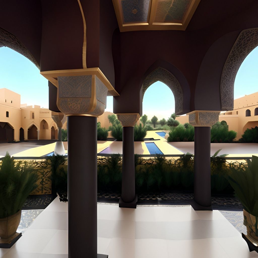 HDRI Skybox Moroccan Style Low-poly 3D model_3