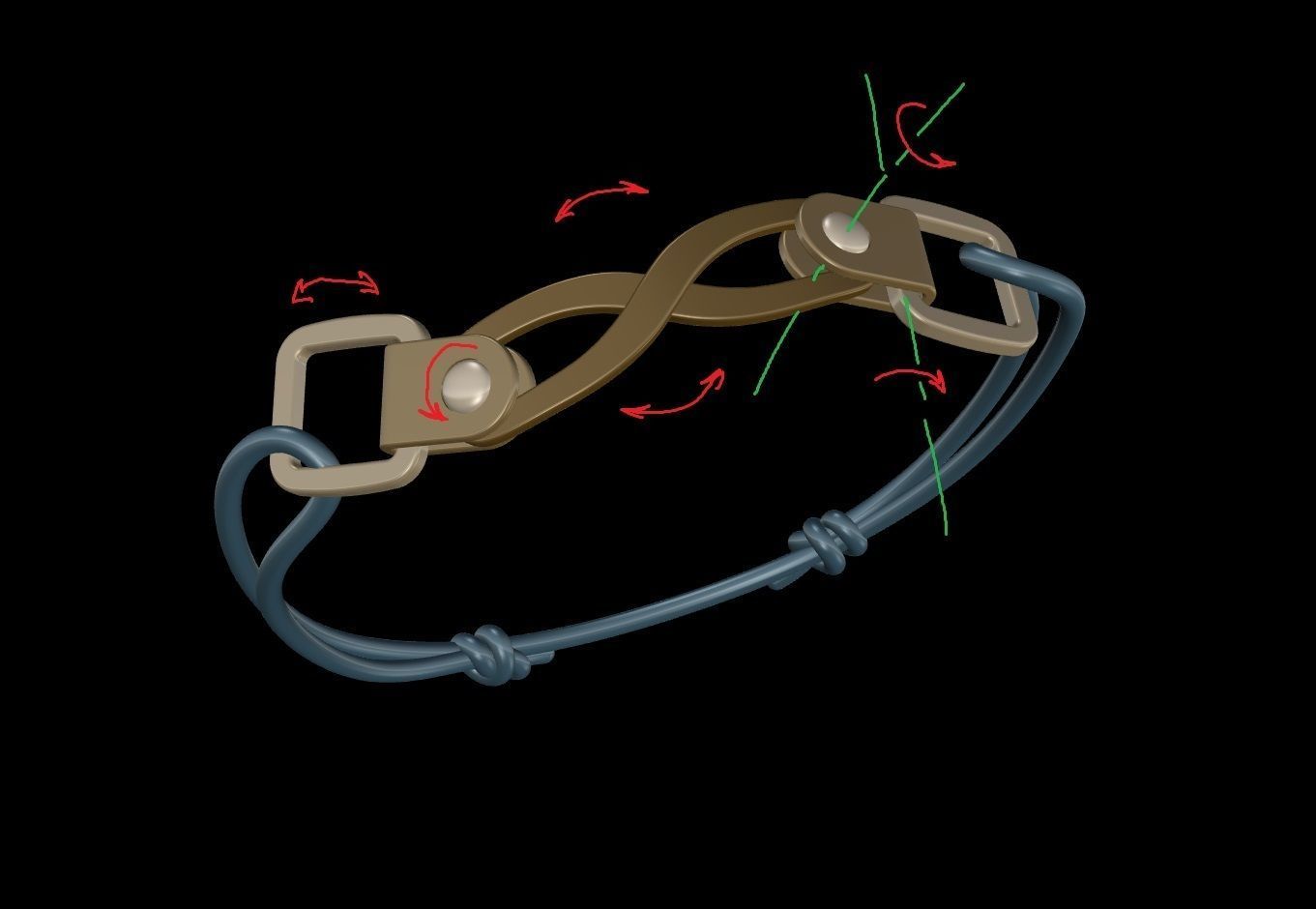 R 003-b bracelet 3D print model_7