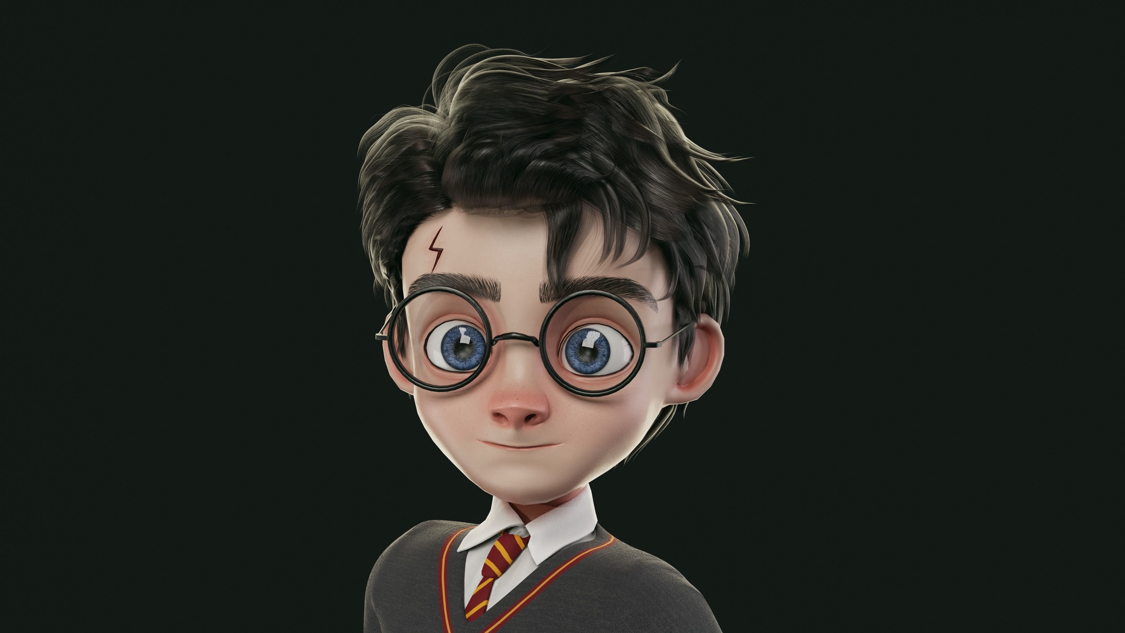 GAME-READY 3D Character - Harry Low-poly 3D model_14