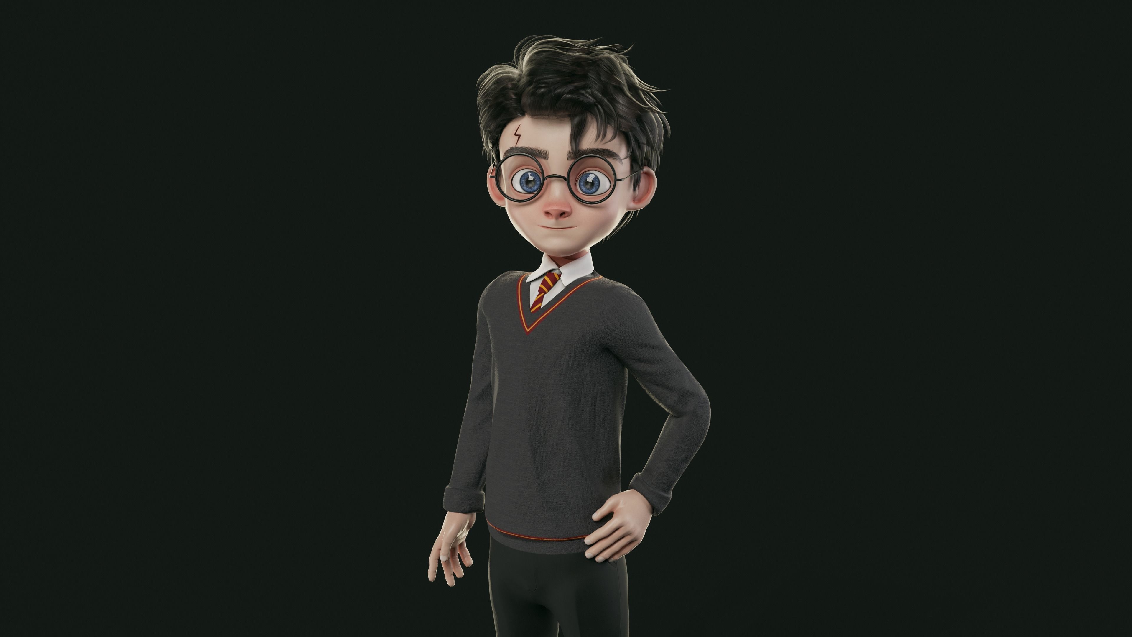 GAME-READY 3D Character - Harry Low-poly 3D model_13
