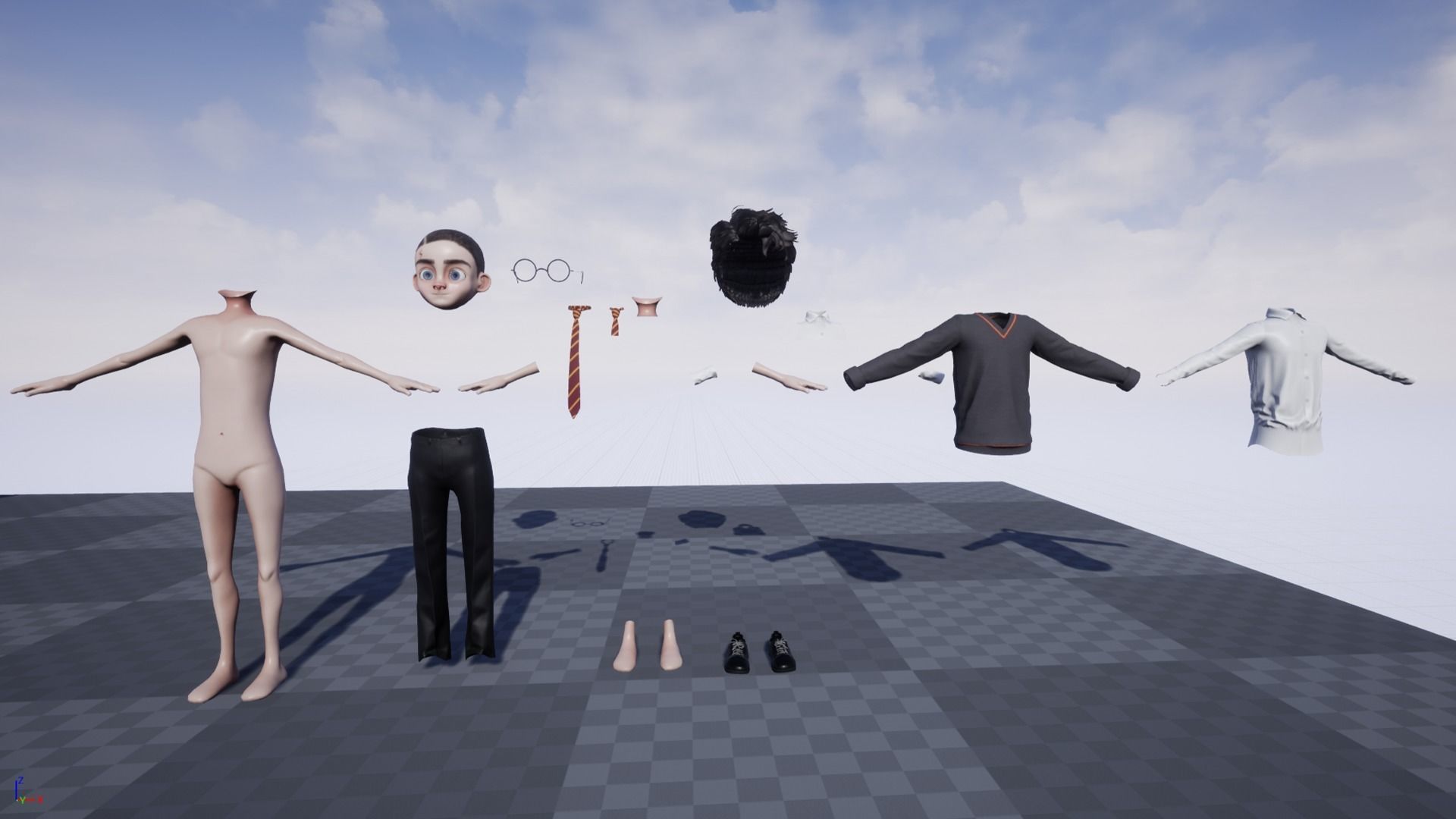 GAME-READY 3D Character - Harry Low-poly 3D model_20