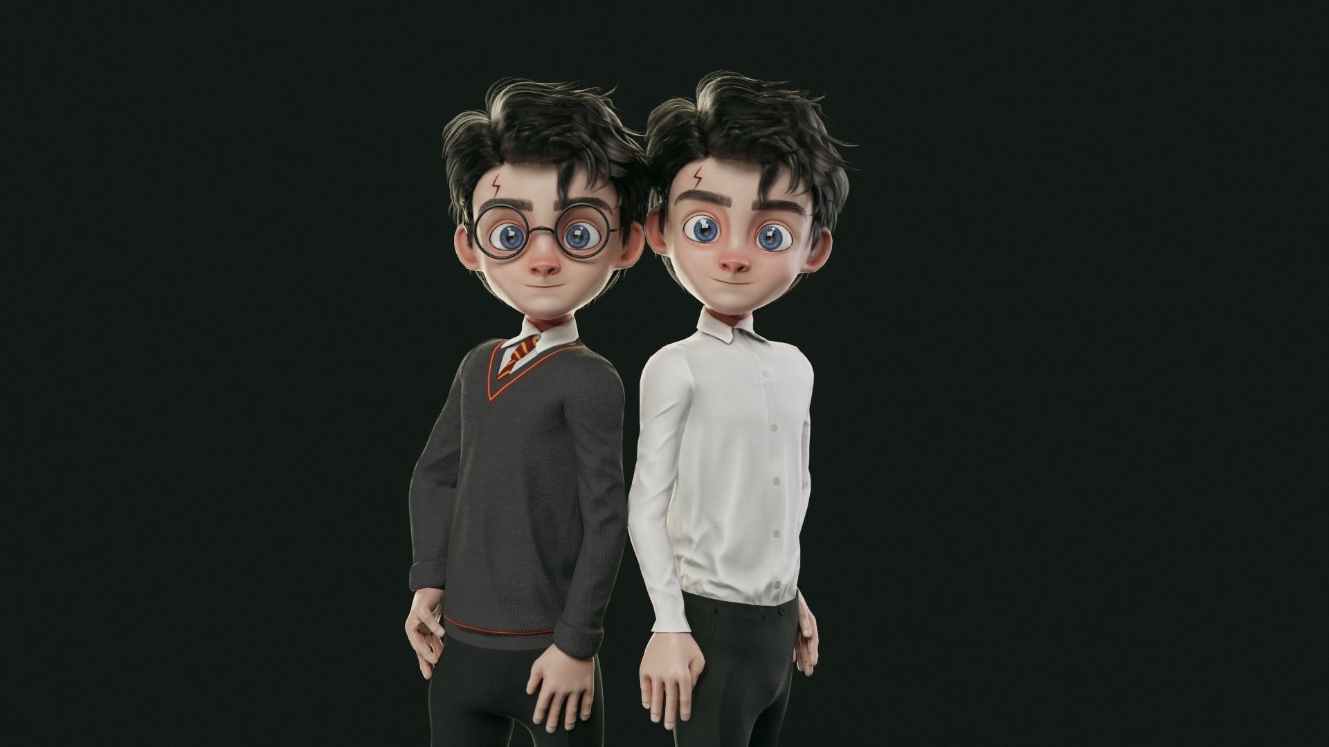 GAME-READY 3D Character - Harry Low-poly 3D model_9