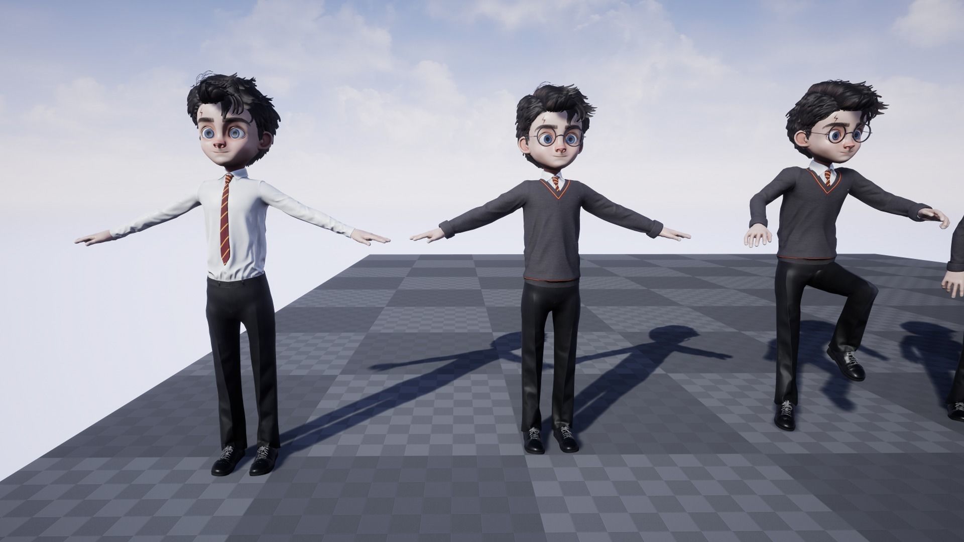 GAME-READY 3D Character - Harry Low-poly 3D model_15